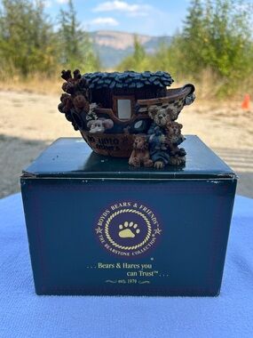 Vintage Boyds Bears Noah & The Golden Rule #27754 Candle Holder